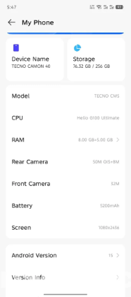 টেকনো ক্যামন 40